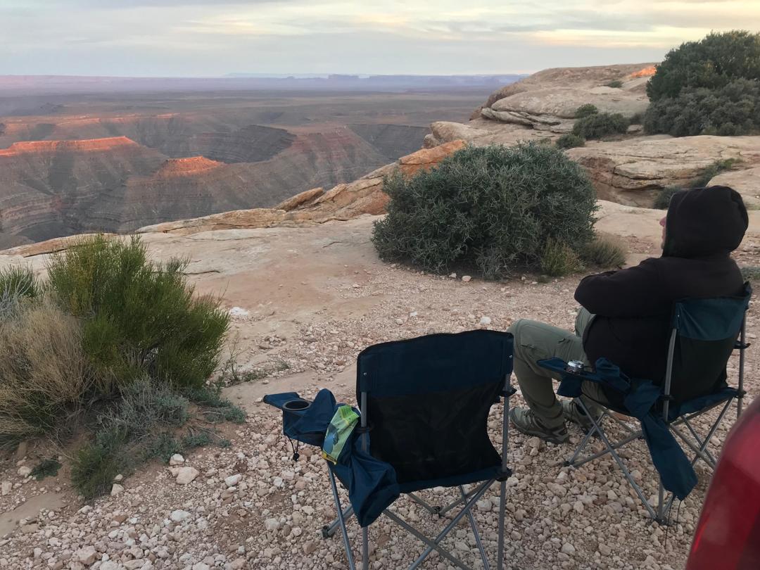 Peaceful canyon view in the early morning light